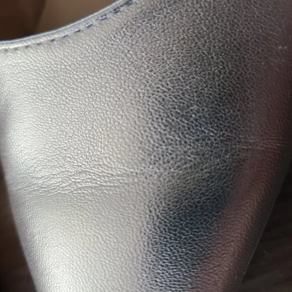 Naturalizer silver pointed toe sling back 1.5 inch heels 10M - Picture 3 of 7